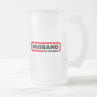 Husband in Training - Fun Valentine's Day Gift Frosted Glass Beer Mug