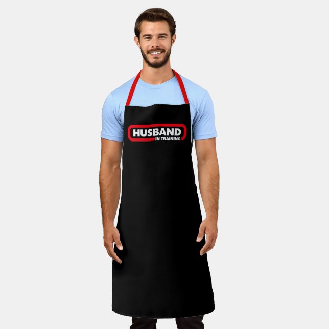 Husband in Training - Funny Apron For Hubby (Worn)