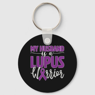 Husband is A Lupus Warrior Family Support Mama Key Ring