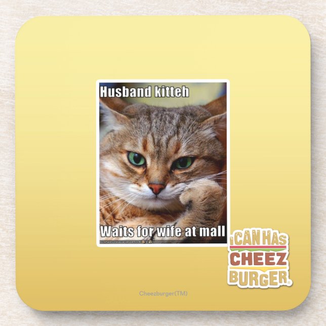 Husband Kitteh Coaster (Front)