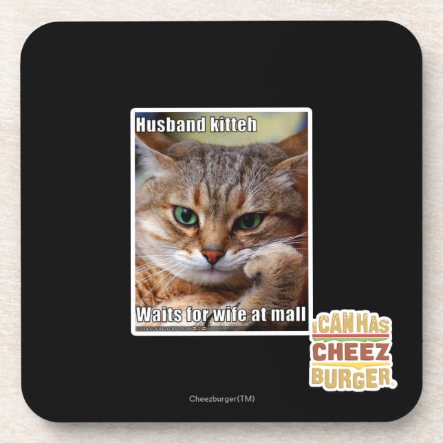 Husband Kitteh Coaster (Front)