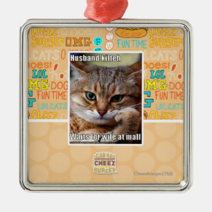 Husband Kitteh Metal Tree Decoration