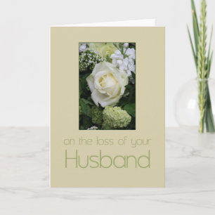 Husband loss Rose sympathy Card