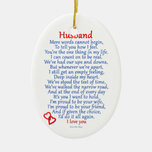 Husband Love Ceramic Tree Decoration