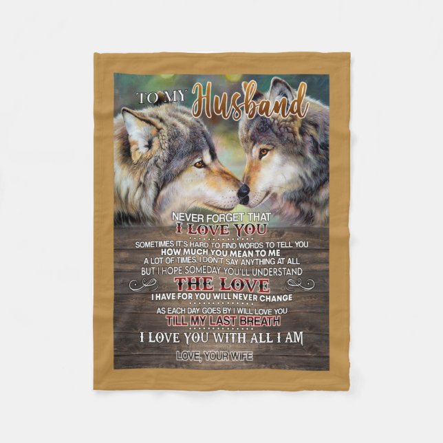 Husband Lovers | To My Husband I Loved You Fleece Blanket (Front)