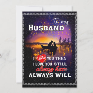 Husband Lovers   To My Husband I Loved You Holiday Card