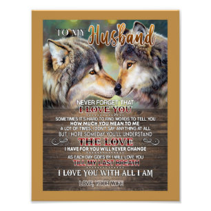 Husband Lovers   To My Husband I Loved You Photo Print