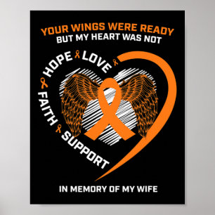 Husband Men In Memory Of My Wife Leukaemia Awarene Poster