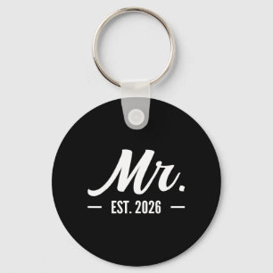 Husband Mr Est 2026 Married Wedding Bridal Party Key Ring