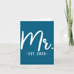 Husband Mr Est Married Wedding Artwork Card