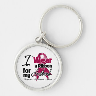 Husband - Multiple Myeloma Ribbon Key Ring