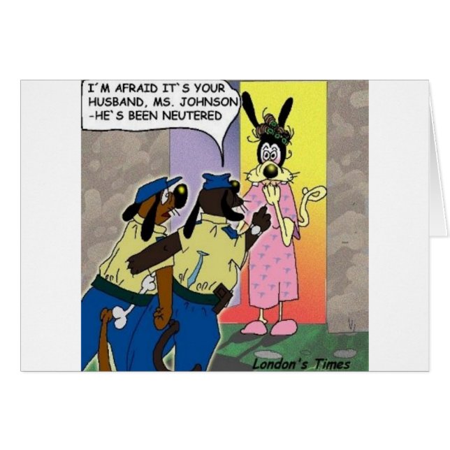 Husband Neutered Funny Dog Or Police Gifts & Tees (Front Horizontal)