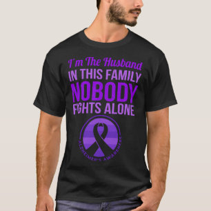 Husband Nobody Fights Alone Alzheimerheimer's Awar T-Shirt