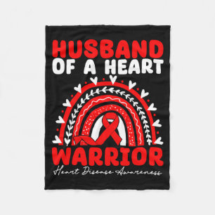 Husband Of A Heart Warrior Heart Disease Boho Rain Fleece Blanket