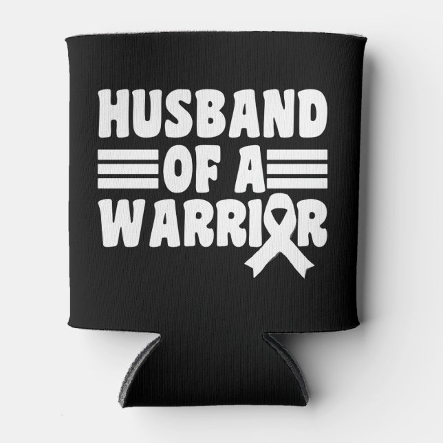 Husband Of A Warrior Breast Cancer Awareness Can Cooler (Front)