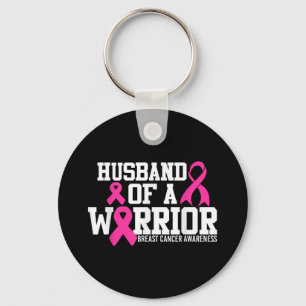 Husband Of A Warrior Breast Cancer Awareness Key Ring