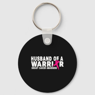 Husband Of A Warrior Breast Cancer Awareness Key Ring