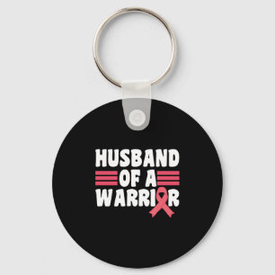 Husband Of A Warrior Breast Cancer Awareness Key Ring
