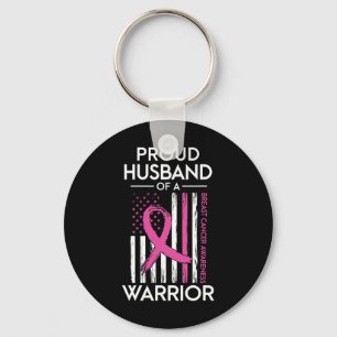 Husband Of A Warrior Breast Cancer Awareness Suppo Key Ring