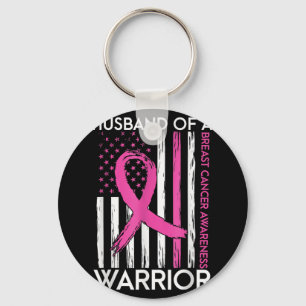 Husband Of A Warrior Breast Cancer Awareness Suppo Key Ring