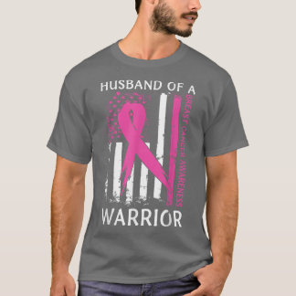 Husband Of A Warrior Breast Cancer Awareness Suppo T-Shirt