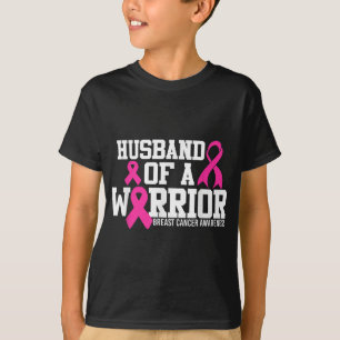 Husband Of A Warrior Breast Cancer Awareness T-Shirt