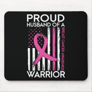Husband Of A Warrior Breast Cancer Support Squad Mouse Mat