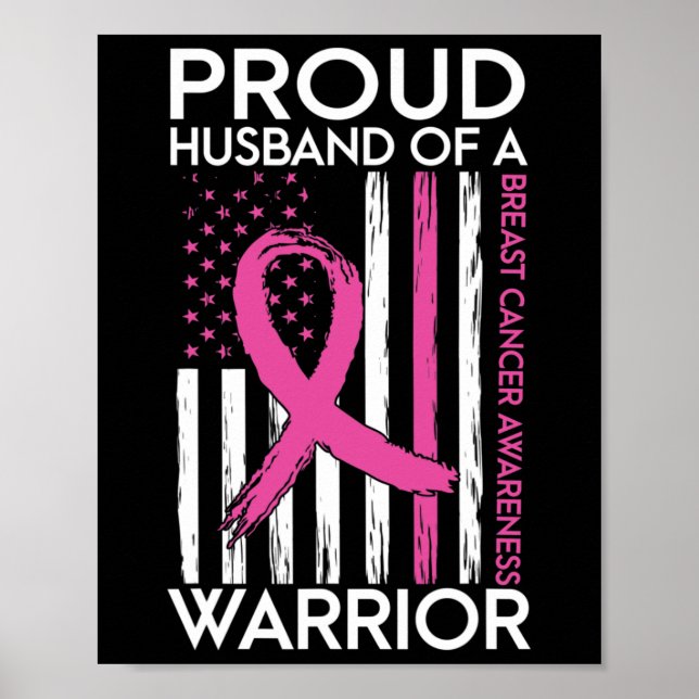 Husband Of A Warrior Breast Cancer Support Squad  Poster (Front)