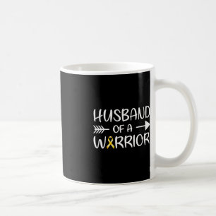 Husband of a Warrior Childhood Cancer Awareness Ri Coffee Mug