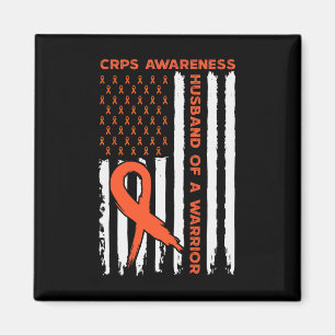 Husband Of A Warrior Crps Awareness Month Orange R Magnet