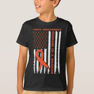 Husband Of A Warrior Crps Awareness Month Orange R T-Shirt
