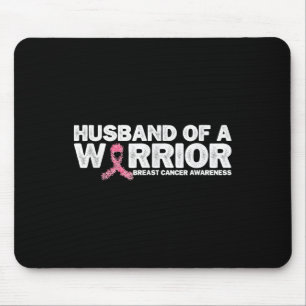 Husband Of A Warrior Pink Ribbon Breast Cancer Awa Mouse Mat