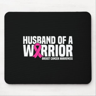 Husband Of A Warrior Pink Ribbon Breast Cancer Awa Mouse Mat