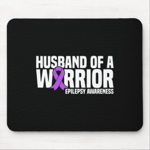 Husband Of A Warrior Purple Ribbon Epilepsy Awaren Mouse Mat