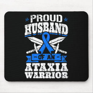 Husband Of An Ataxia Warrior Awareness Ribbon Dyst Mouse Mat
