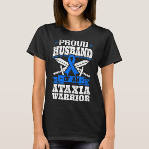 Husband Of An Ataxia Warrior Awareness Ribbon Dyst T-Shirt