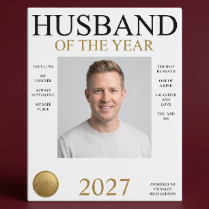 Husband Of The Year Photo Plaque