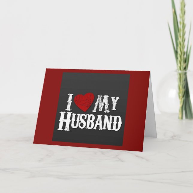 ***HUSBAND*** ON YOUR BIRTHDAY **I LOVE YOU** CARD (Front)
