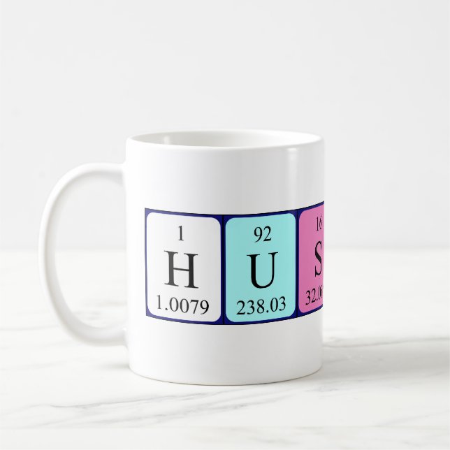 Husband periodic table name mug (Left)