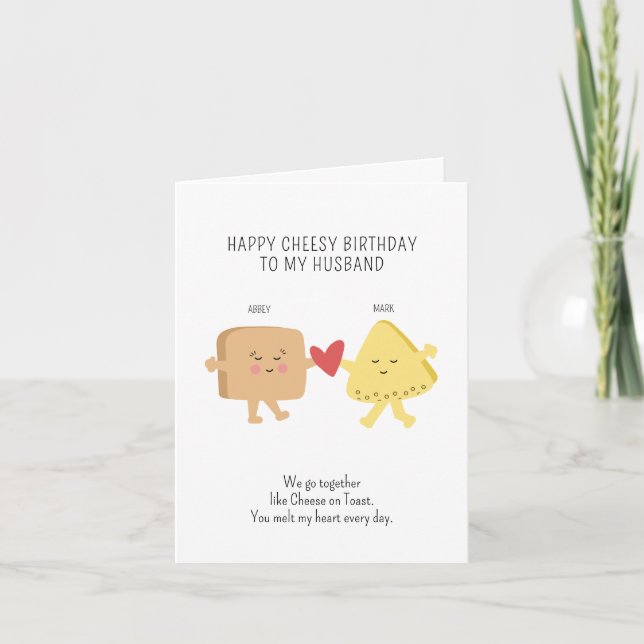 Husband Personalised Cheesy Birthday Card (Front)
