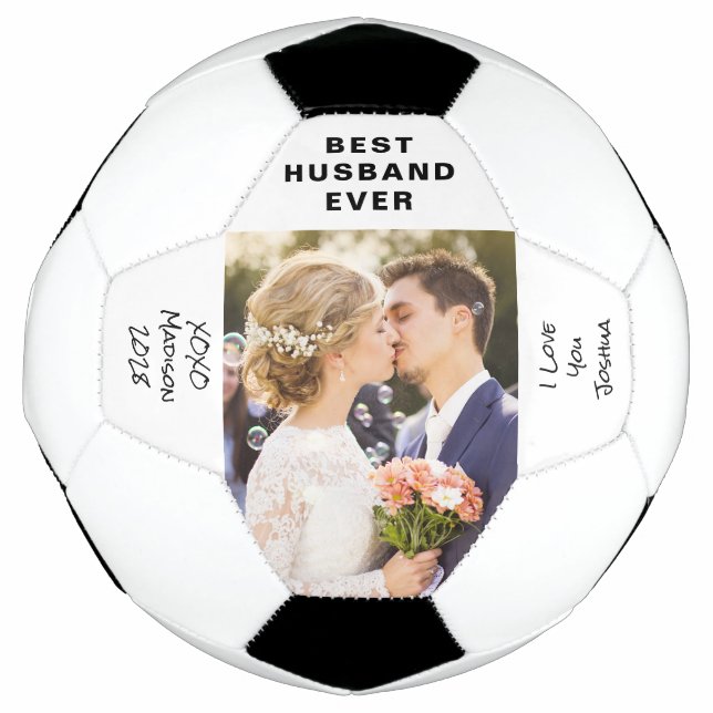 Husband Photo Personalised Football (Front)