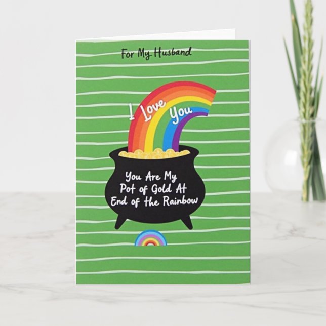 Husband Pot Of Gold Love Card (Front)