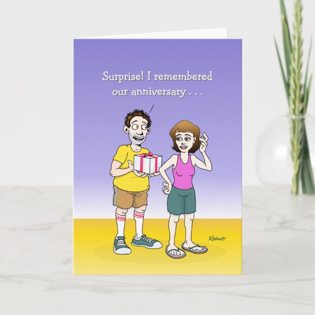 Husband Remembers! Anniversary Card (Front)