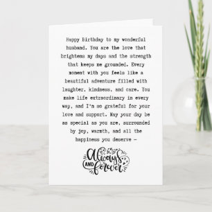 Husband romantic card