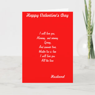 Husband romantic valentine's day greeting cards