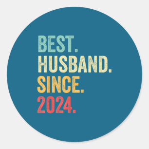 Husband Since Classic Round Sticker