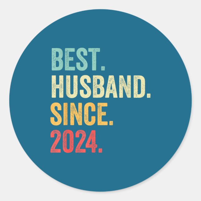 Husband Since Classic Round Sticker (Front)