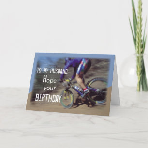 Husband Sports Mountain Bike Birthday Card