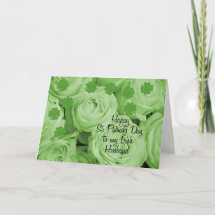 Husband St. Patrick's Irish roses Card