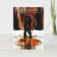 Husband Stylish Holiday Card With Gay Couple